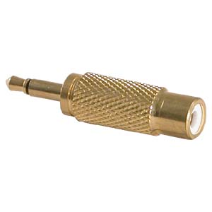 3.5mm Mono Plug to RCA Jack Adapter Gold Plated
