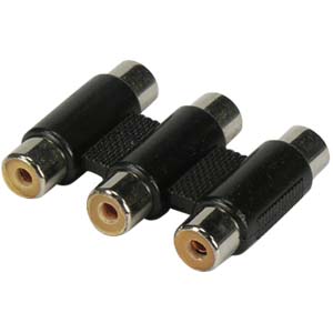 Triplet RCA Inline Coupler