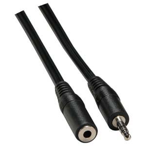 25Ft 3.5mm Stereo M/F Speaker/Headset Cable