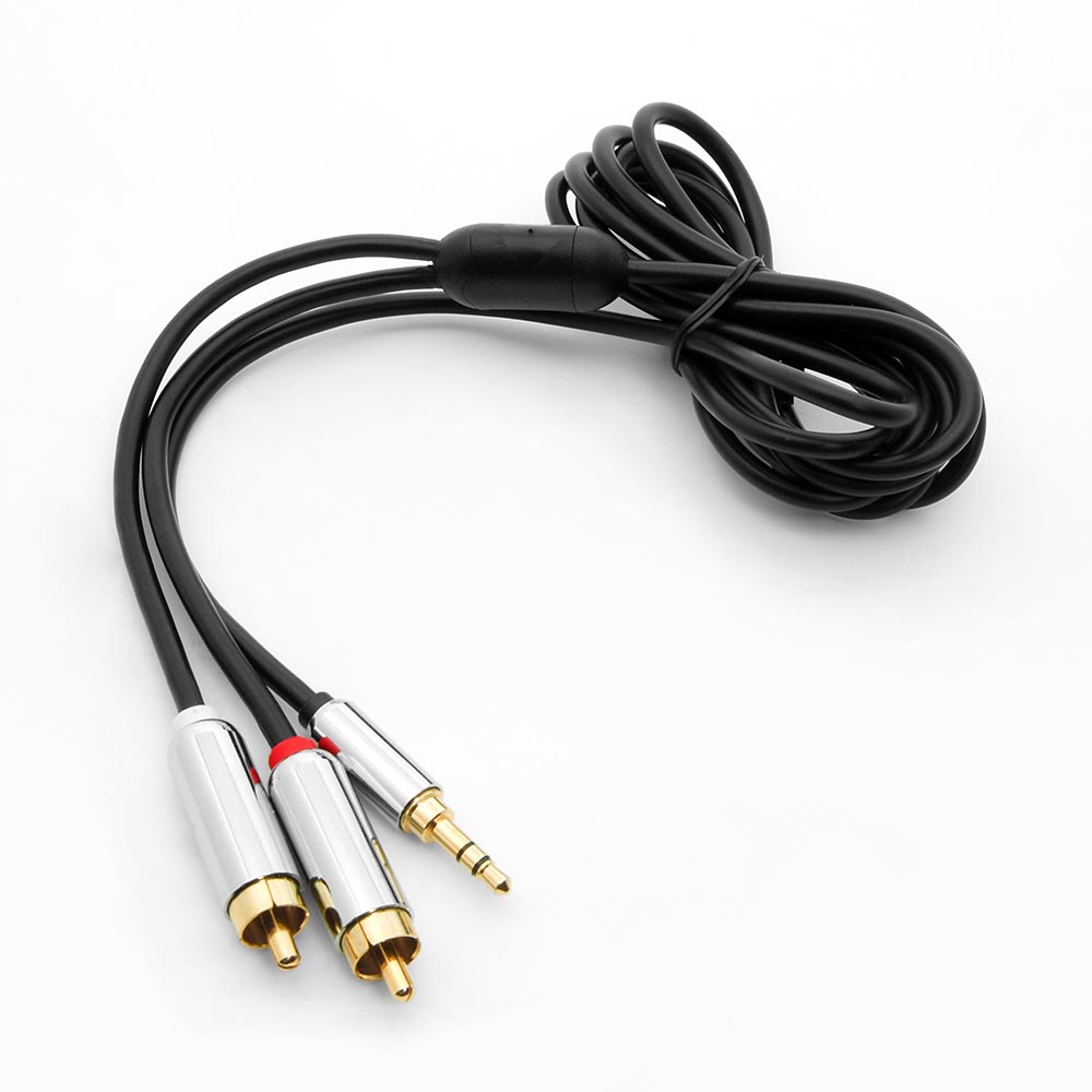 1Ft 3.5mm Stereo Plug to 2xRCA Male Premium Audio Cable Bestlink Netware