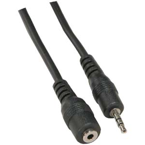 6Ft 2.5mm Stereo M/F Speaker/Headset Cable