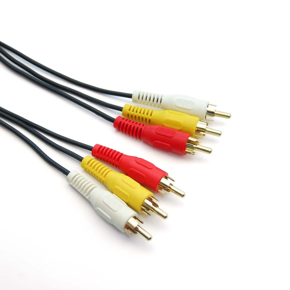 6Ft RCA M/M x 3 Audio/Video Cable Gold Plated