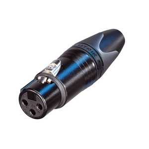 Neutrik 3 Pin XLR Female Connector Black Metal NC3FXX-B