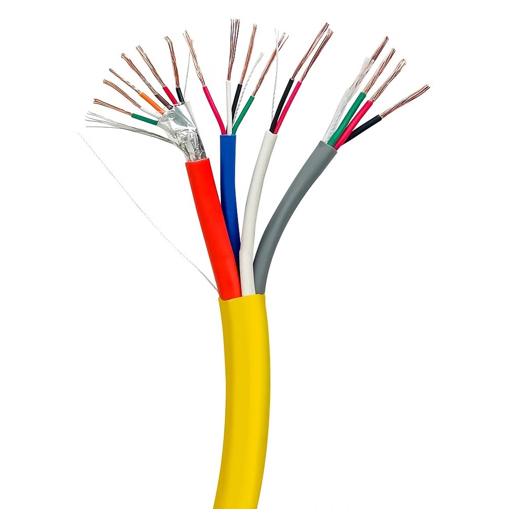 500Ft Access Control Cable Plenum (CMP) Yellow (18AWG/4C + 22AWG/4C + 22AWG/2C + 22AWG/6C)