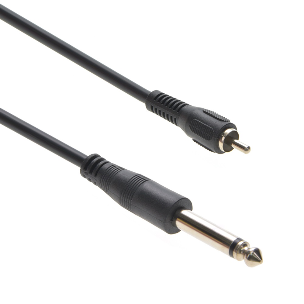 6Ft 1/4" Mono plug to RCA Male