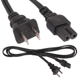 6Ft 2-Prong Polarized Power Cord NIMA1-15 to C7 18/2