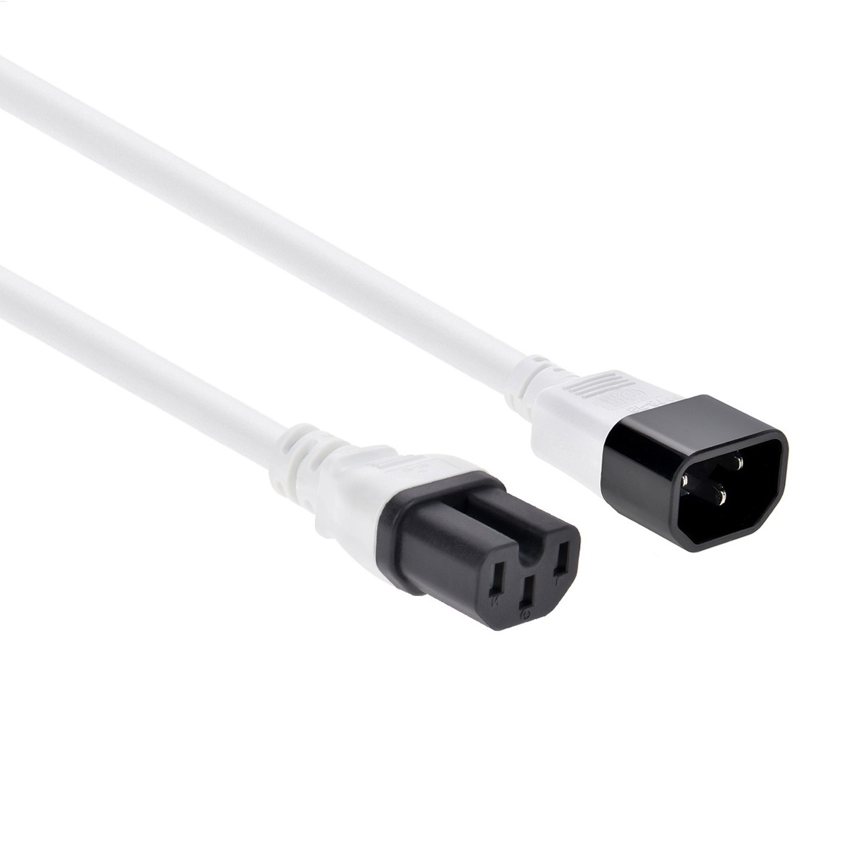 3Ft Power Cord C14 to C15 White/ SJT 14/3