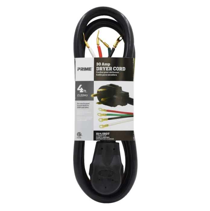 4Ft 10/4 30 Amp 4-Wire Dryer Cord