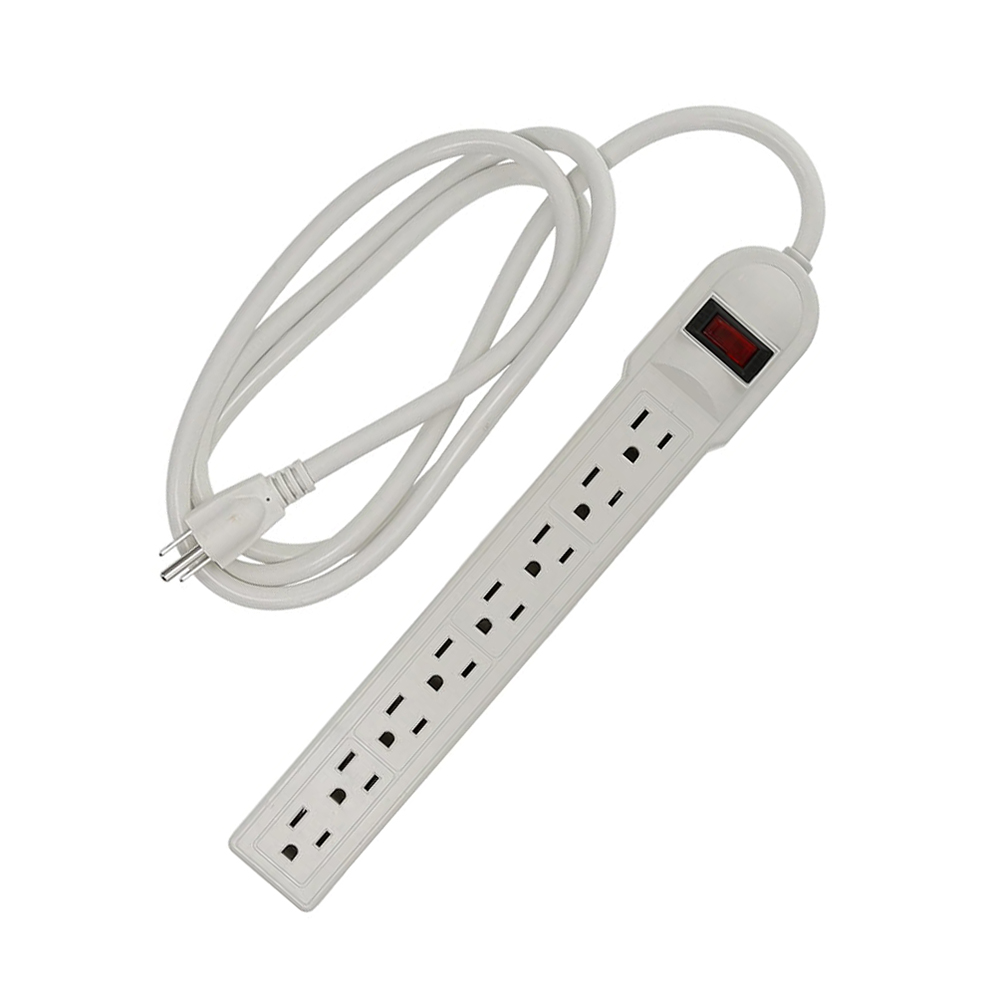 6Ft 8-Outlet Surge Protector 14AWG/3, 15A, 90J