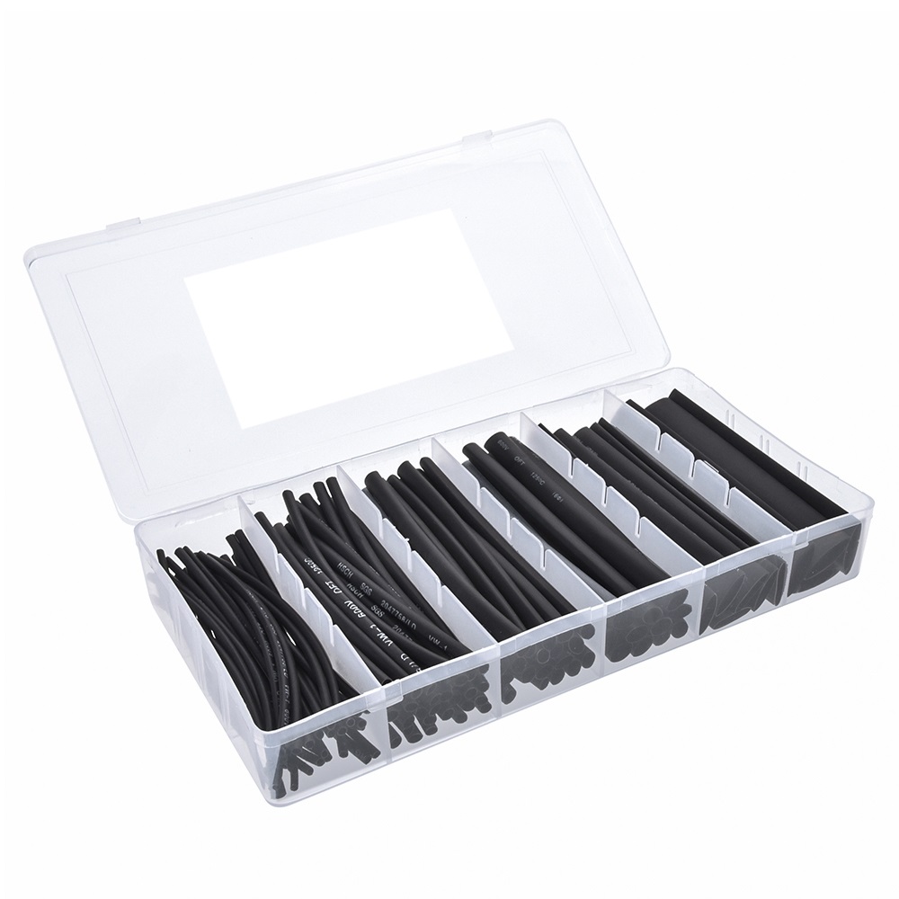 Heat Shrink Tube Kit, Black  (100pcs)