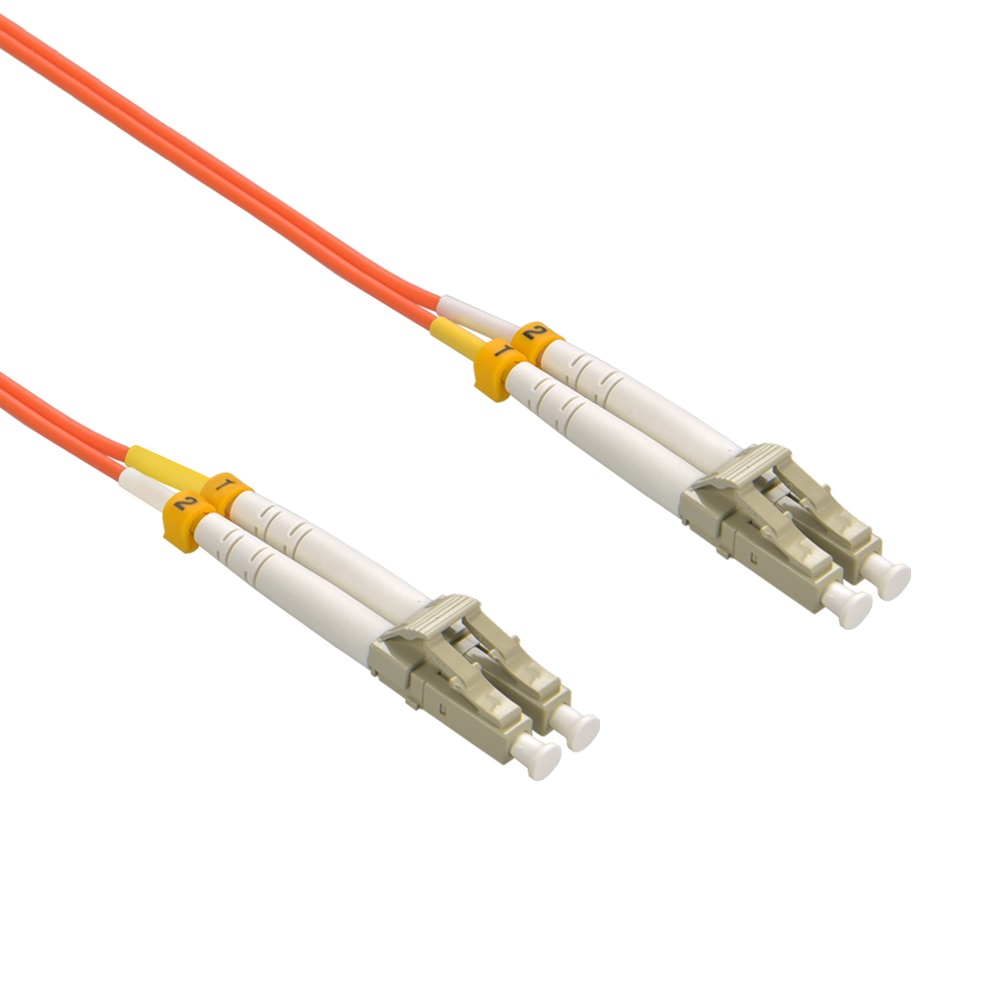 0.3m LC/UPC-LC/UPC OM1 Multimode Duplex OFNR Fiber Optic Patch Cable