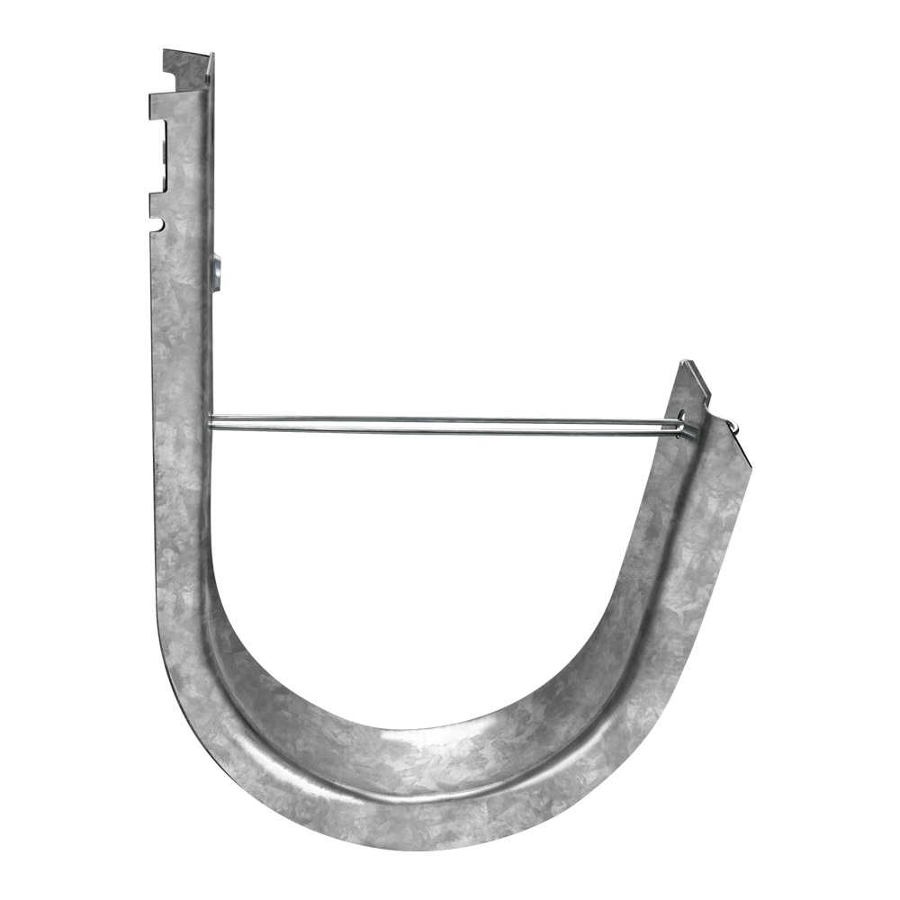 4" Wallmount J Hook with Retaining Clip, 25-Pack