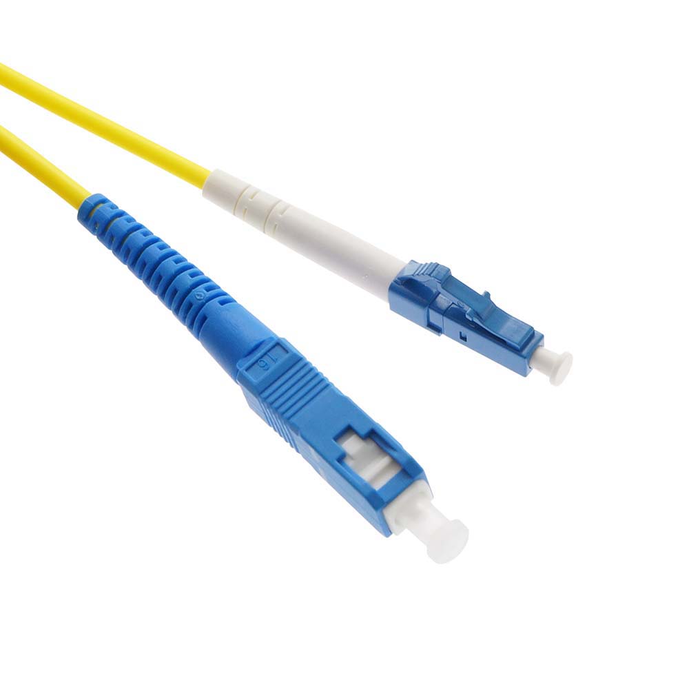 5m LC/UPC-SC/UPC Singlemode Simplex OFNR 3.0mm Fiber Optic Patch Cable