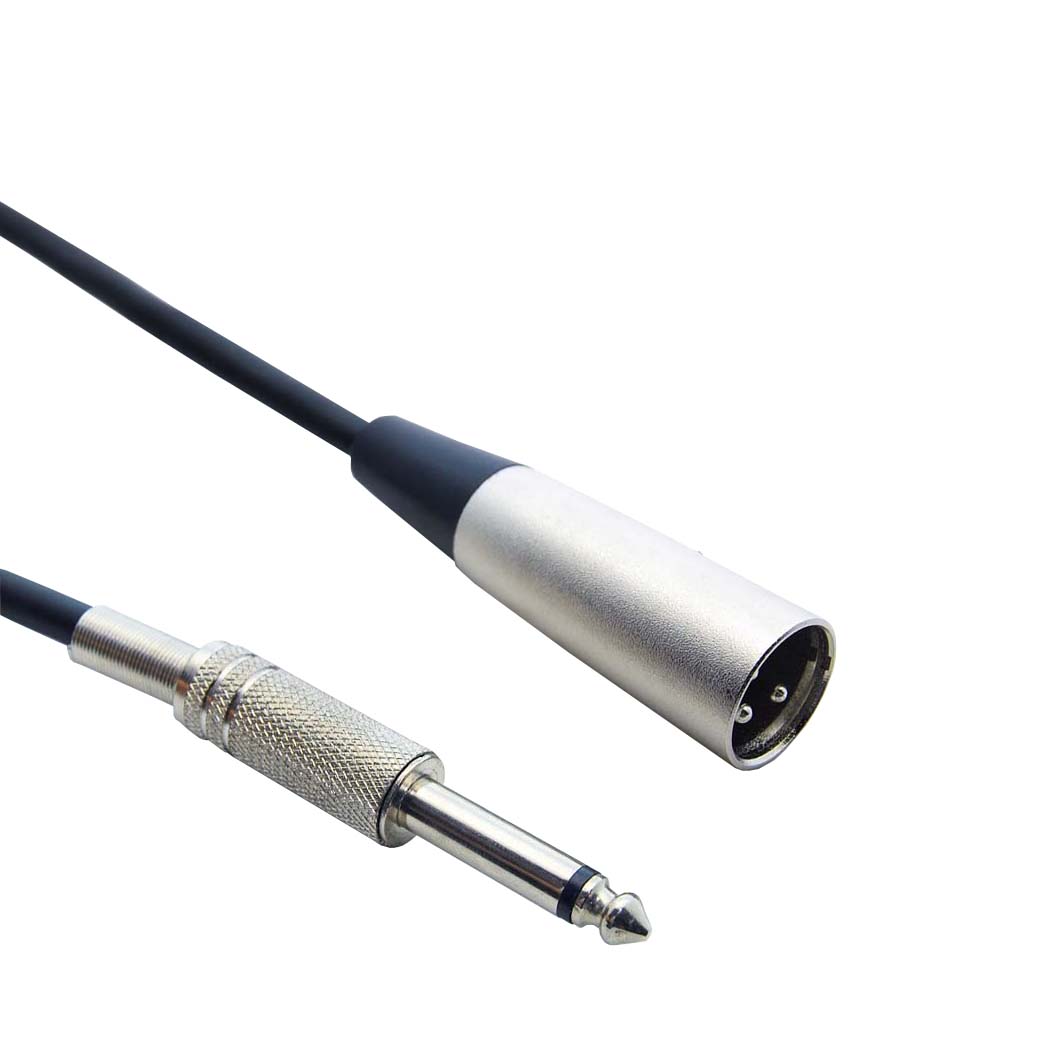 10Ft XLR 3P Male 1/4" Unbalanced Microphone Cable