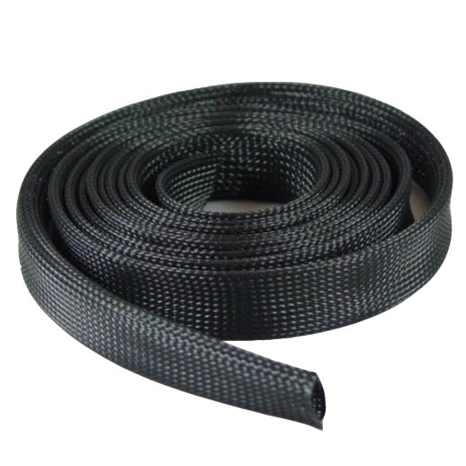 Expandable Braided Cable Sleeve Black 1" (25.4mm) X 50Ft(15.24m)
