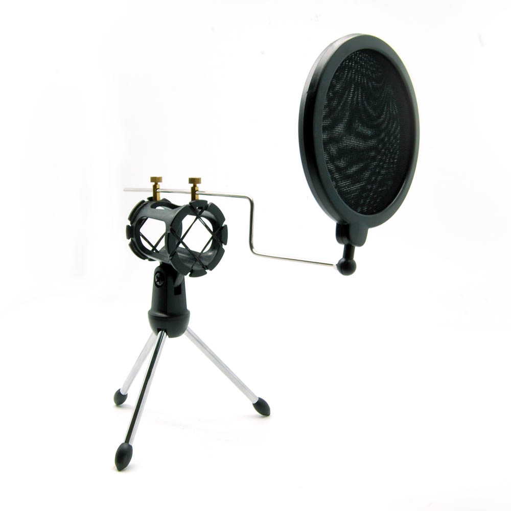 Img for product Portable Desktop Microphone Stand MDS-5 With Pop-Filter